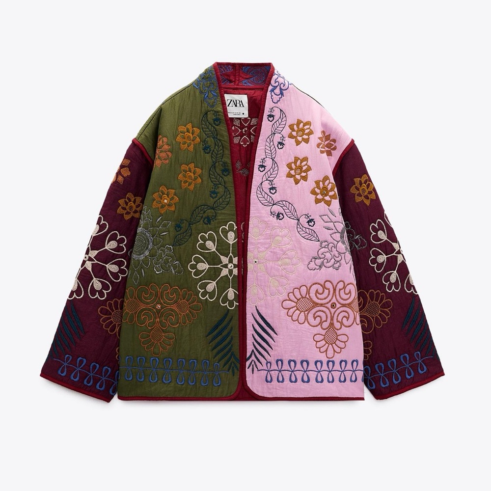 ZARA | EMBROIDERED JACKET| Size S | MULTICOLORED REF. 7521/053
